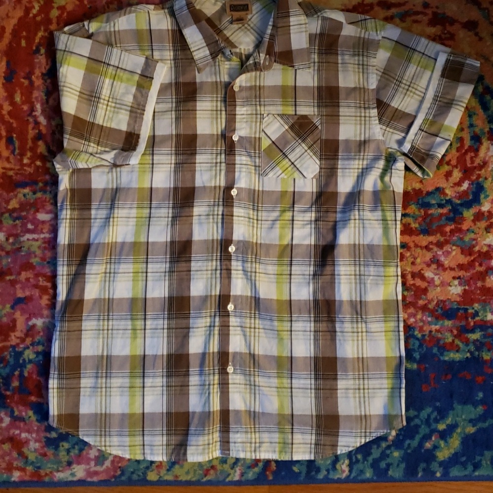 EUC Short sleeve plaid shirt
